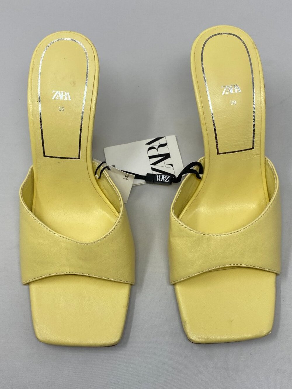 Zara Yellow Mules 39